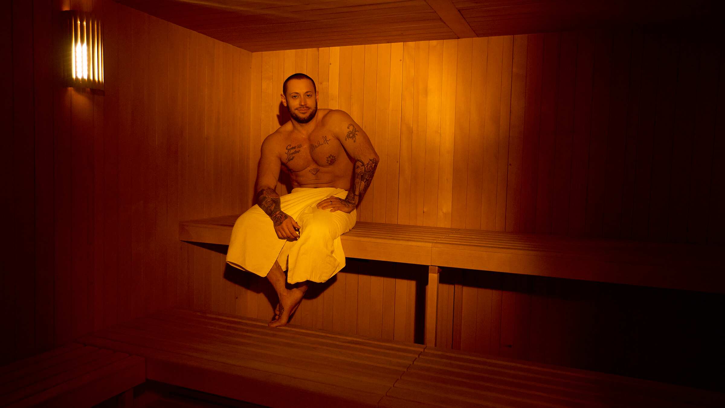 La sauna della struttura di Gianluca Mazzolini, personal trainer a Brescia